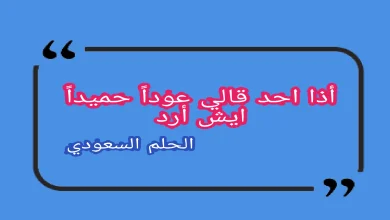 إذا احد قلي عوداً حميداً ايش أرد