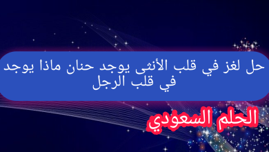 حل لغز في قلب الأنثى يوجد حنان ماذا يوجد في قلب الرجل