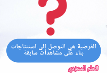 الفرضية هي التوصل إلى استنتاجات بناء على مشاهدات سابقة
