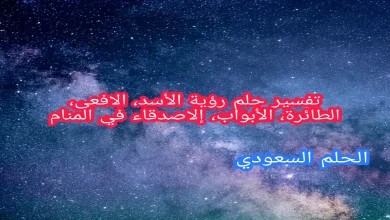 تفسير حلم رؤية الأسد، الافعى، الطائرة، الأبواب، إلاصدقاء، فس المنام