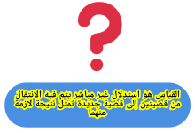 الحل، القياس هو استدلال غير مباشر يتم فيه الانتقال من قضيتين إلى قضية جديدة تمثل نتيجة لازمة عنهما