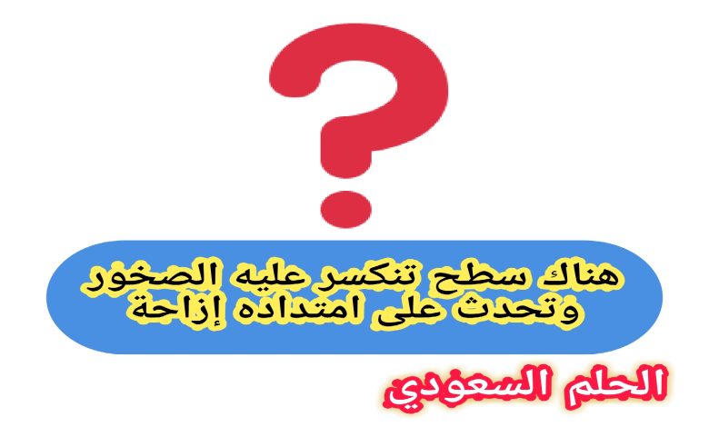 سطح تنكسر عليه الصخور وتحدث على امتداده إزاحة
