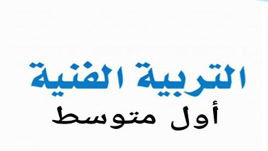 اسئلة التربية الفنية اول متوسط مع الإجابات الصحيحة