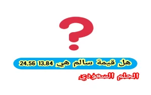 قيمة سالم هي 24,56 13,84