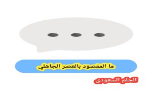 ما المقصود بالعصر الجاهلي