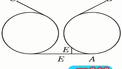 هل إذا رسم e c و eb مماسان لقطعتين نقديتين من فئة خمسين هللة و ea مماسًا مشتركًا بينهما