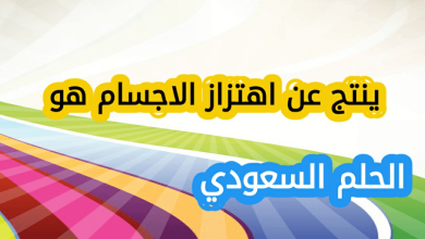 ينتج عن اهتزاز الاجسام هو