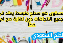 المستوى هو سطح منبسط يمتد في جميع الاتجاهات دون نهاية