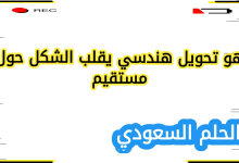 هو تحويل هندسي يقلب الشكل حول مستقيم