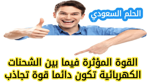 القوة المؤثرة فيما بين الشحنات الكهربائية تكون دائما قوة تجاذب 