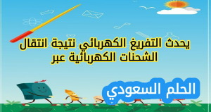 يحدث التفريغ الكهربائي نتيجة انتقال الشحنات الكهربائية عبر