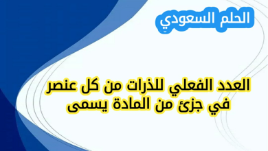 العدد الفعلي للذرات من كل عنصر في جزئ من المادة يسمى