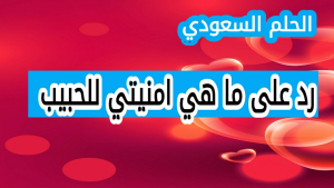 رد على ما هي امنيتي للحبيب