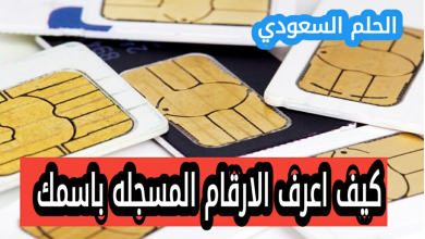 كيف اعرف الارقام المسجله باسمي
