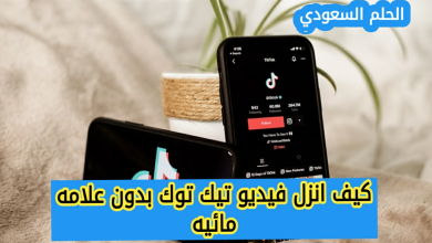 كيف انزل فيديو تيك توك بدون علامه مائيه