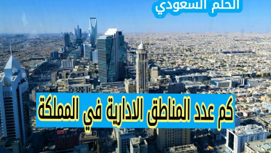كم عدد المناطق الادارية في المملكة