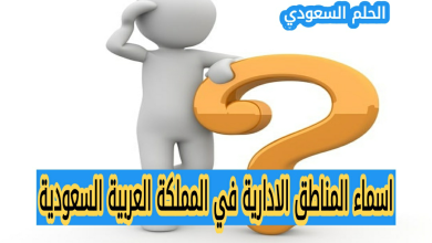 اسماء المناطق الادارية في المملكة العربية السعودية