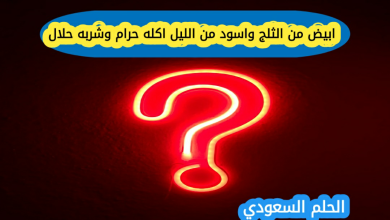 ما هو حل لغز ابيض من الثلج واسود من الليل