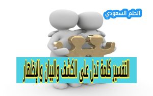 حل سؤال التفسير كلمة تدل على الكشف والبيان والإظهار