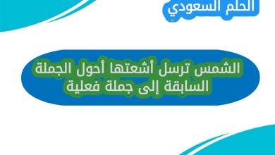 الشمس ترسل أشعتها أحول الجملة السابقة إلى جملة فعلية