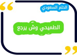 الطميحي وش يرجع