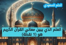 العلم الذي يبين معاني القرآن الكريم هو