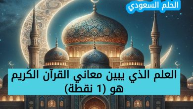 العلم الذي يبين معاني القرآن الكريم هو