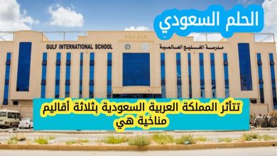 تتأثر المملكة العربية السعودية بثلاثة أقاليم مناخية هي