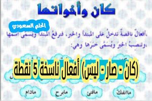 كان صار ليس أفعال ناسخة