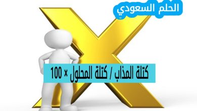 كتلة المذاب / كتلة المحلول × 100