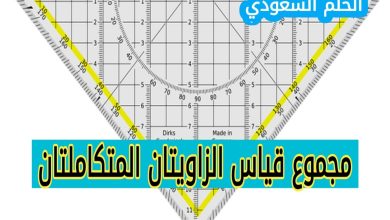 مجموع قياس الزاويتين المتكاملتين