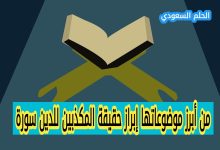 من أبرز موضوعاتها إبراز حقيقة المكذبين للدين سورة