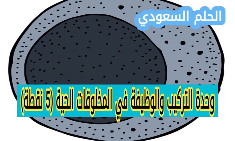 وحدة التركيب والوظيفة في المخلوقات الحية (5 نقطة)