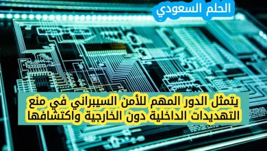 يتمثل الدور المهم للأمن السيبراني في منع التهديدات الداخلية دون الخارجية واكتشافها صواب ام خطأ