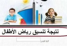 الاستعلام عن نتيجة تنسيق رياض الاطفال بالرقم القومي