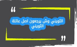 الثويني وش يرجعون اصل عائلة الثويني