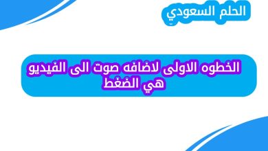حل الخطوه الاولى لاضافه صوت الى الفيديو هي الضغط على؟