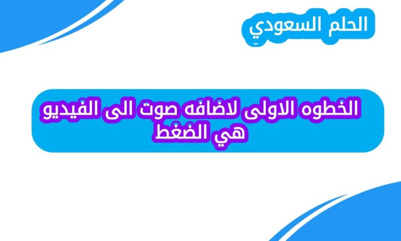 حل الخطوه الاولى لاضافه صوت الى الفيديو هي الضغط على؟