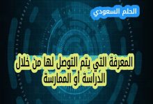 المعرفة التي يتم التوصل لها من خلال الدراسة أو الممارسة