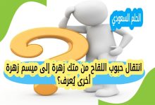 انتقال حبوب اللقاح من متك زهرة إلى ميسم زهرة أخرى يُعرف؟