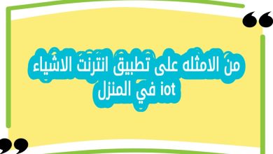 من الامثله على تطبيق انترنت الاشياء iot في المنزل