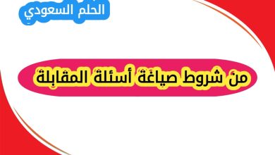 من شروط صياغة أسئلة المقابلة