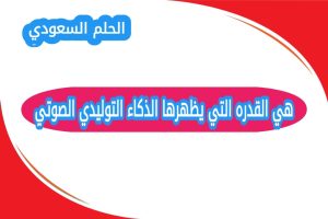 هي القدره التي يظهرها الذكاء التوليدي الصوتي