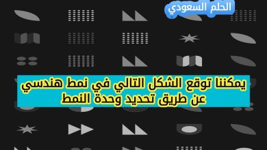 يمكننا توقع الشكل التالي في نمط هندسي عن طريق تحديد وحدة النمط