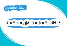 إذا كانت ٣ × ٥ = ١٥ فإن ٥ × ٣ = ١٢