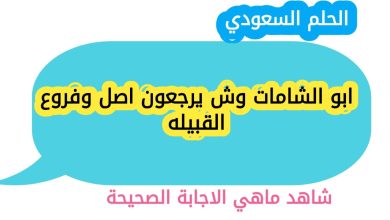 ابو الشامات وش يرجعون اصل وفروع القبيله