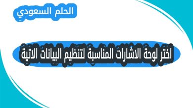 ظيفة لوحة الاشارات في تنظيم البيانات