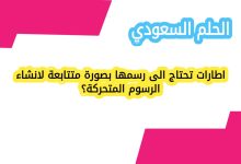 اطارات تحتاج الى رسمها بصورة متتابعة لانشاء الرسوم المتحركة؟