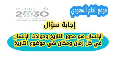 الإنسان هو محور التاريخ وحوادث الإنسان في كل زمان ومكان هي موضوع التاريخ