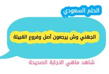 الجهني وش يرجعون أصل وفروع القبيلة